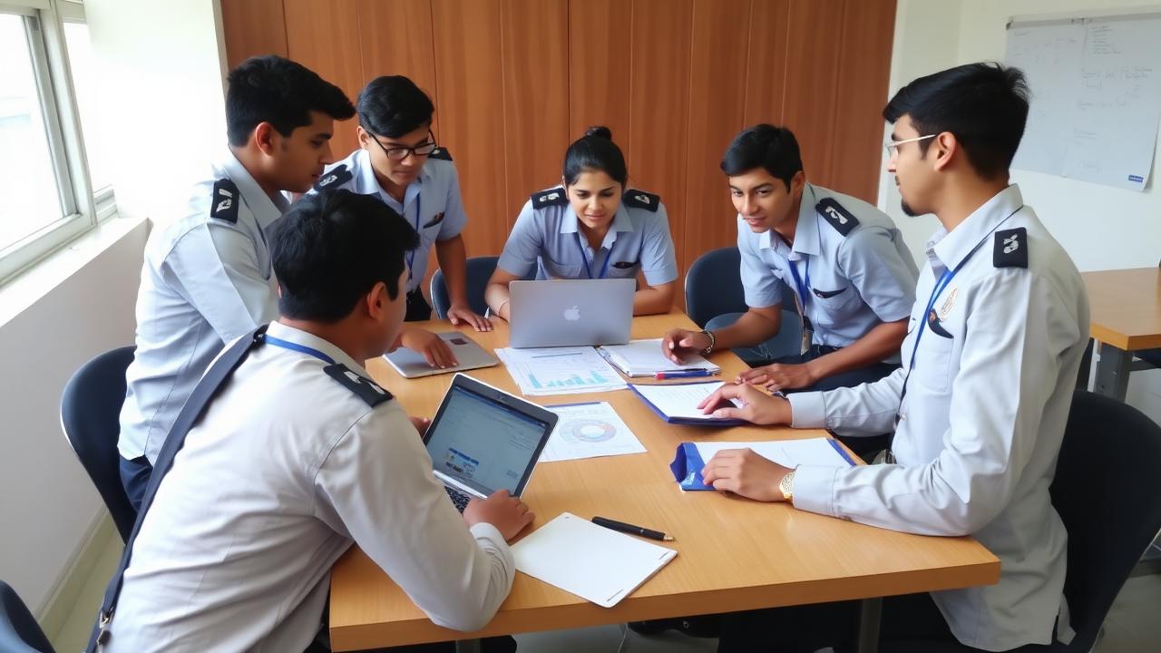 Students working together on a group project